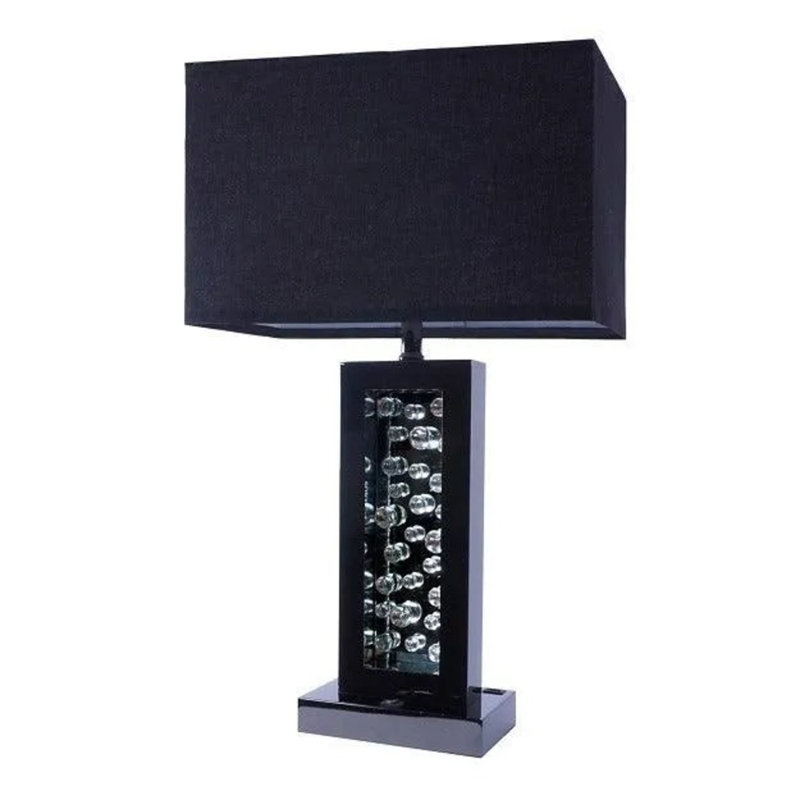 Lampe de table noire Monica, Black, Noir