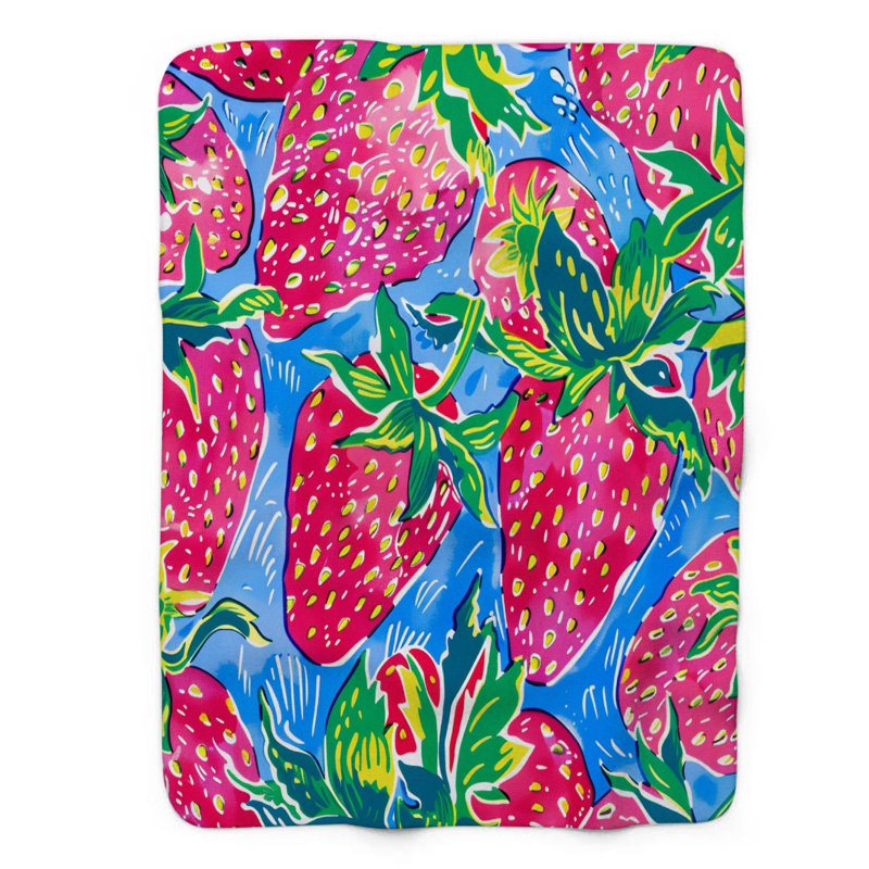 Motif de balise maritime - 1 pièce Sherpa Premium, L 50 po x L 60 po, Trendy Berry Designs