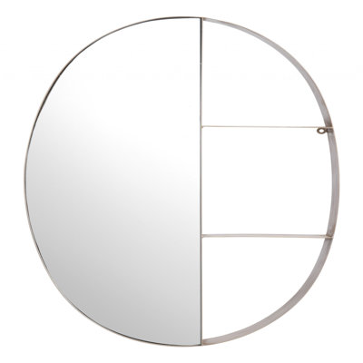 Demi-miroir demi-tablette bronze