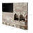 Wall-Mounted Torched Wood Entryway Organizer with Chalkboard, Mail Sorter, Memo Clips and Key Hooks