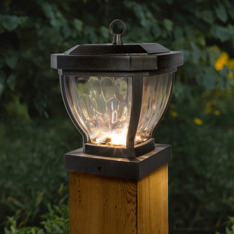Solar Bronze Outdoor Integrated LED Deck Post Light with Water Glass Lens (2-Pack) Solar Bronze Outdoor Integrated LED Deck Post Light with Water Glass Lens (2-Pack)