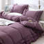 Ensemble d'édredon mauve à volants mauve très grand lit Boho Bedding-123021049-123021051