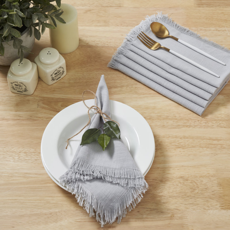 100% Cotton Solid Colour Varied Napkin, Grey