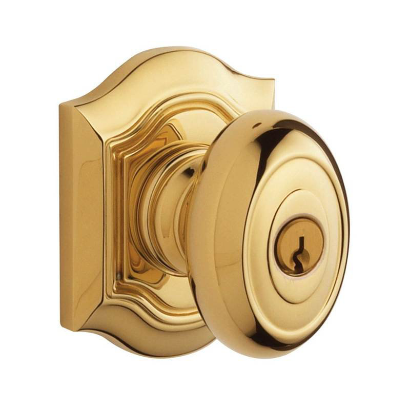 Bouton de porte Leilla BethPage, Laiton poli (dépôt physique en phase vapeur) dur, Clé identique