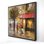 Abstract Street with Passers - Yellow Framed Canvas for Home Decor
