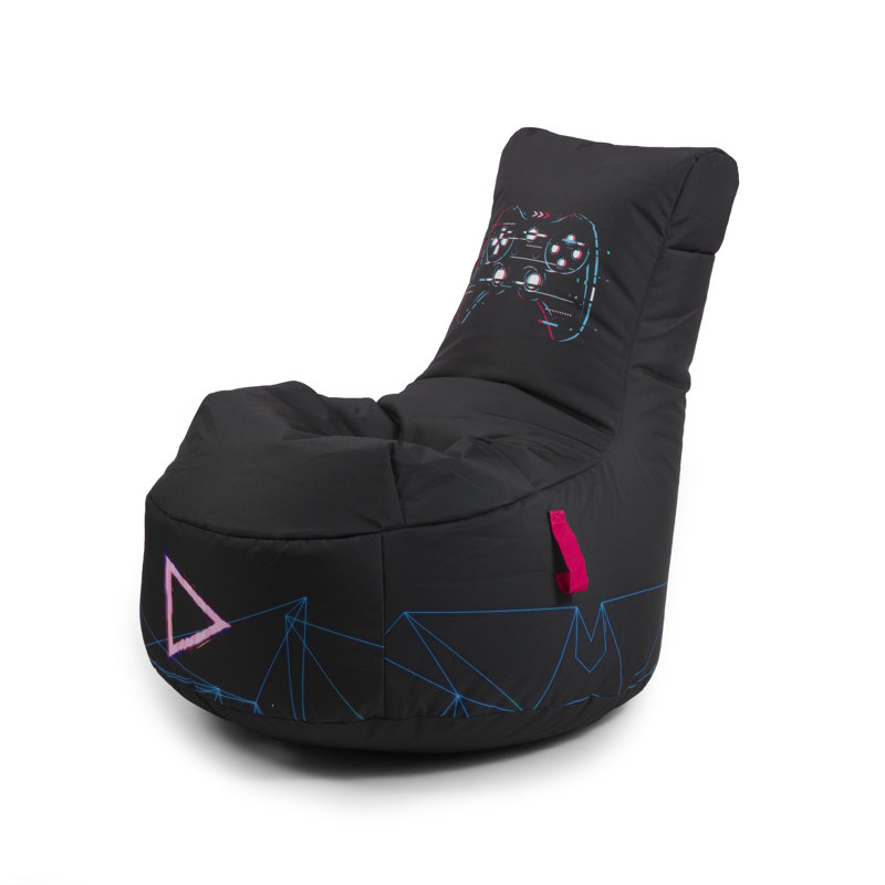 Fauteuil à billes Gaming, 100% polyester noir / rouge