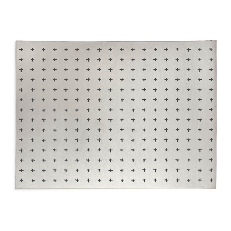 Tapis de cuisine Criss, Ivory/Charcoal, Rectangle 5 pi x 7 pi