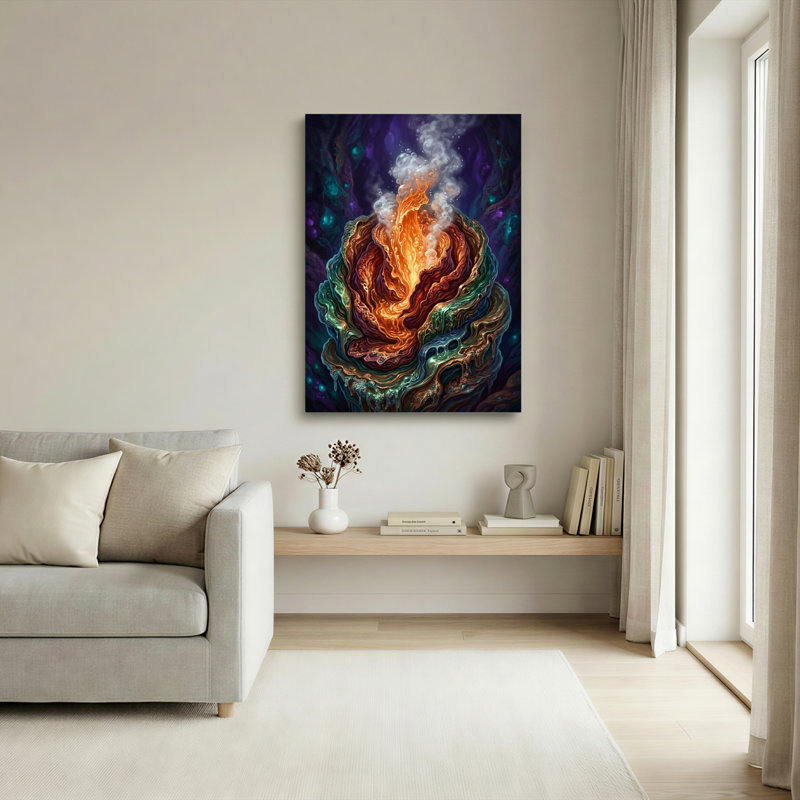 Ensemble de 1 toile murale Flamme Cosmique, 2436