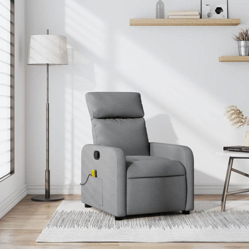  Fauteuil de massage inclinable gris clair, Gris