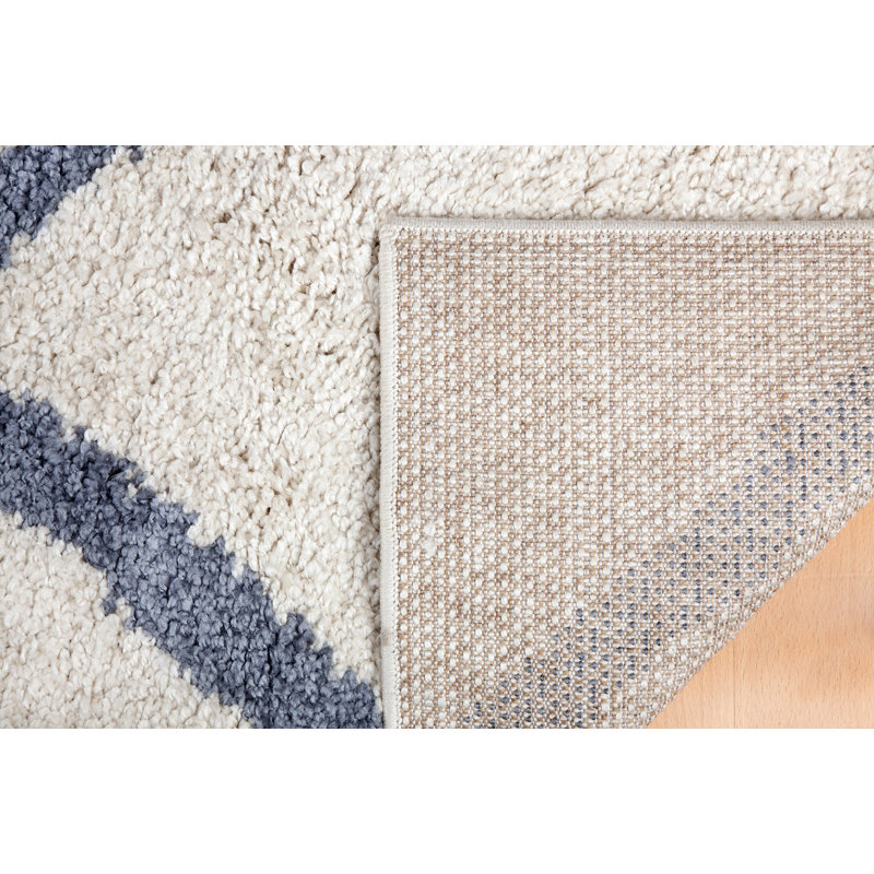 Tapis géométrique crème, Rectangle 6 pi 7 po x 9 pi 2 po