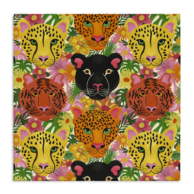Jungle Cats Wildlife, toile par Carrie Cantwell
