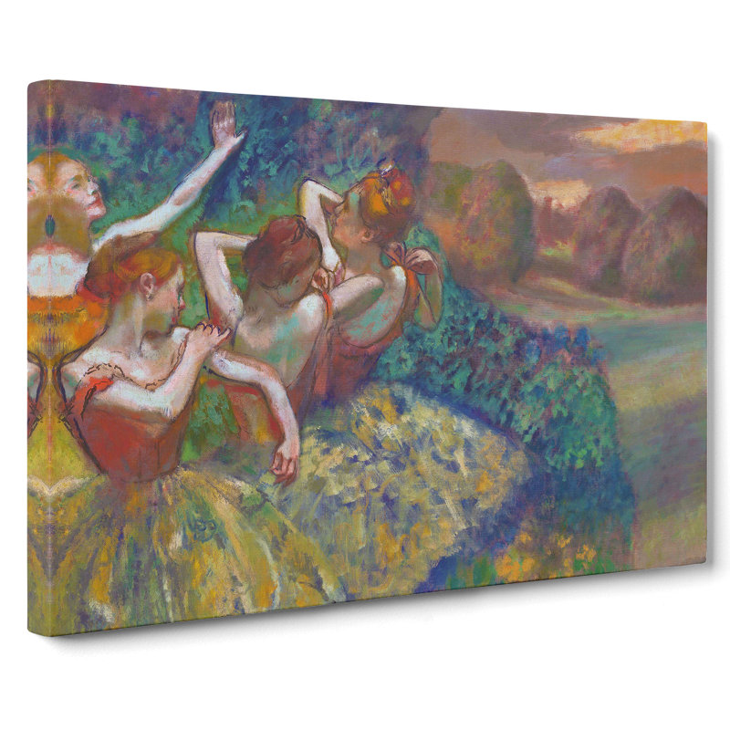 Four Ballet Ballerina Dancers Vol.1 by Edgar Degas - Wrapped Canvas, 35cm H x 50cm W x 3cm D