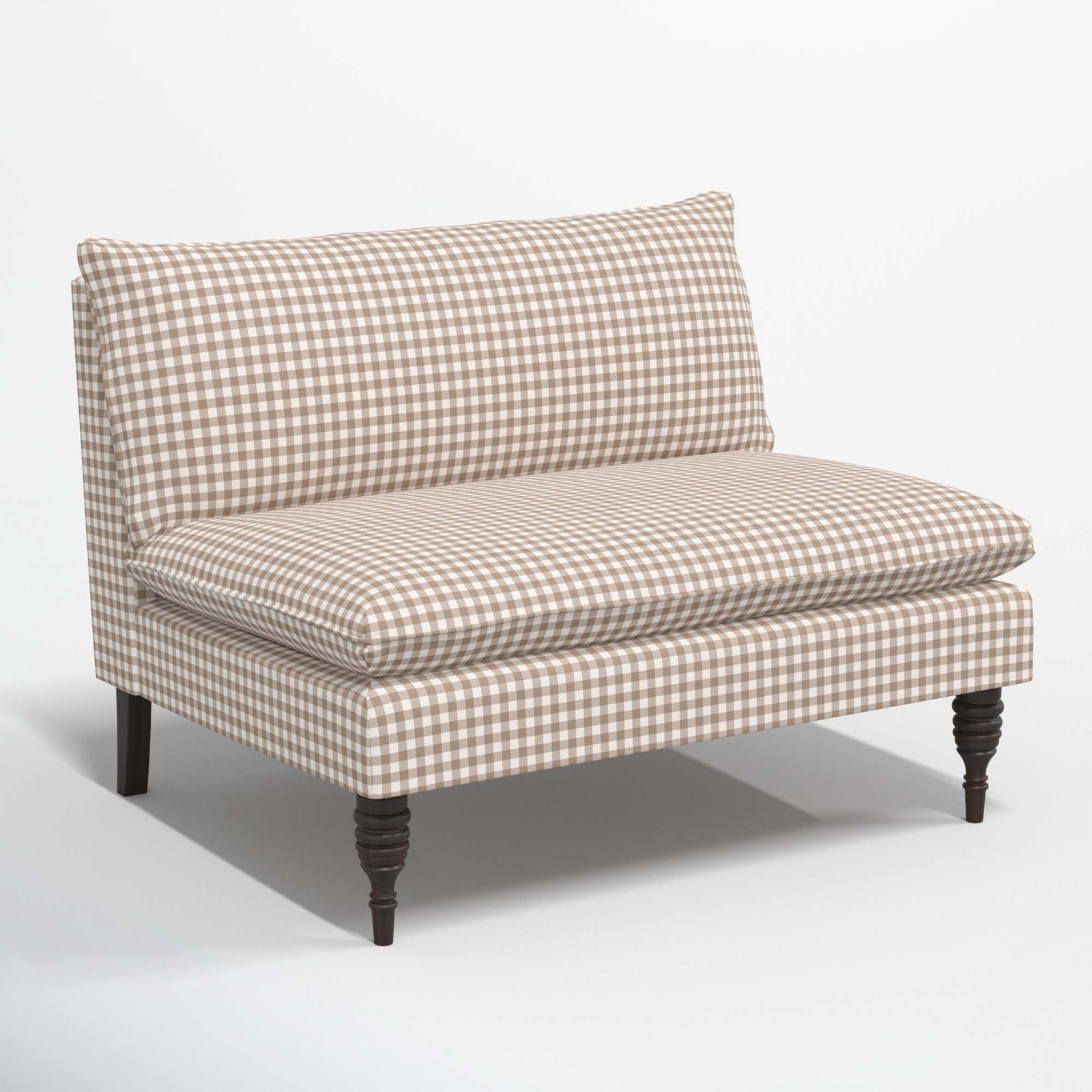 Cecelia 47" Loveseat, Classic Gingham Tan