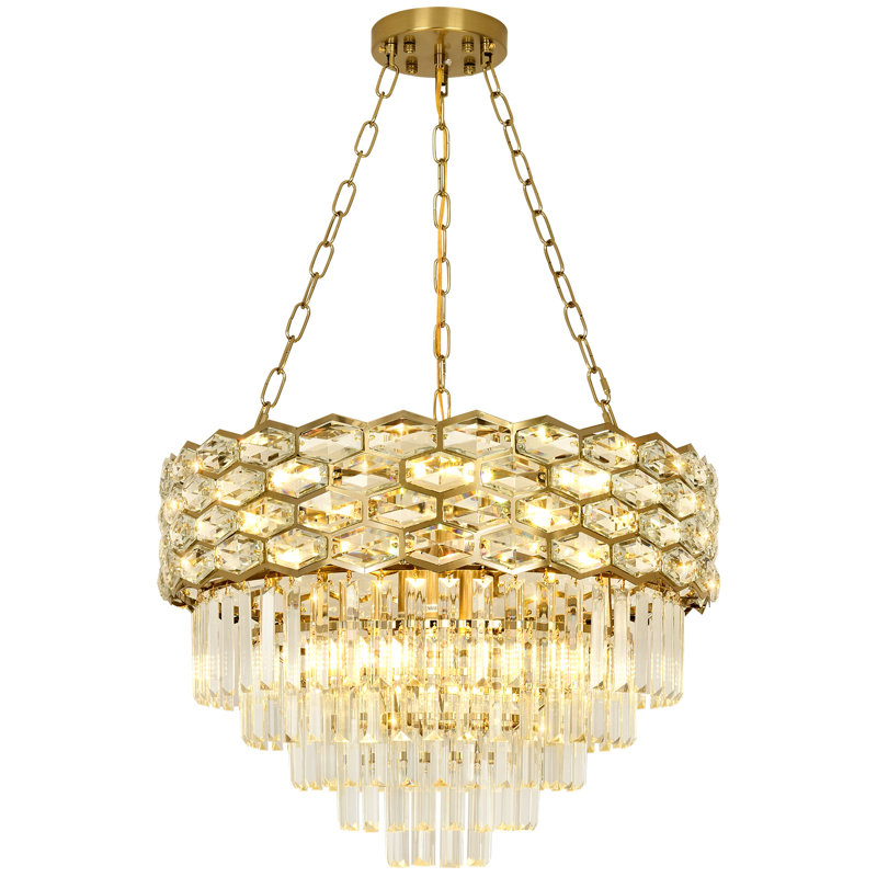 Chandelier, 45cm H 55cm W 55cm D, 4 Tiers