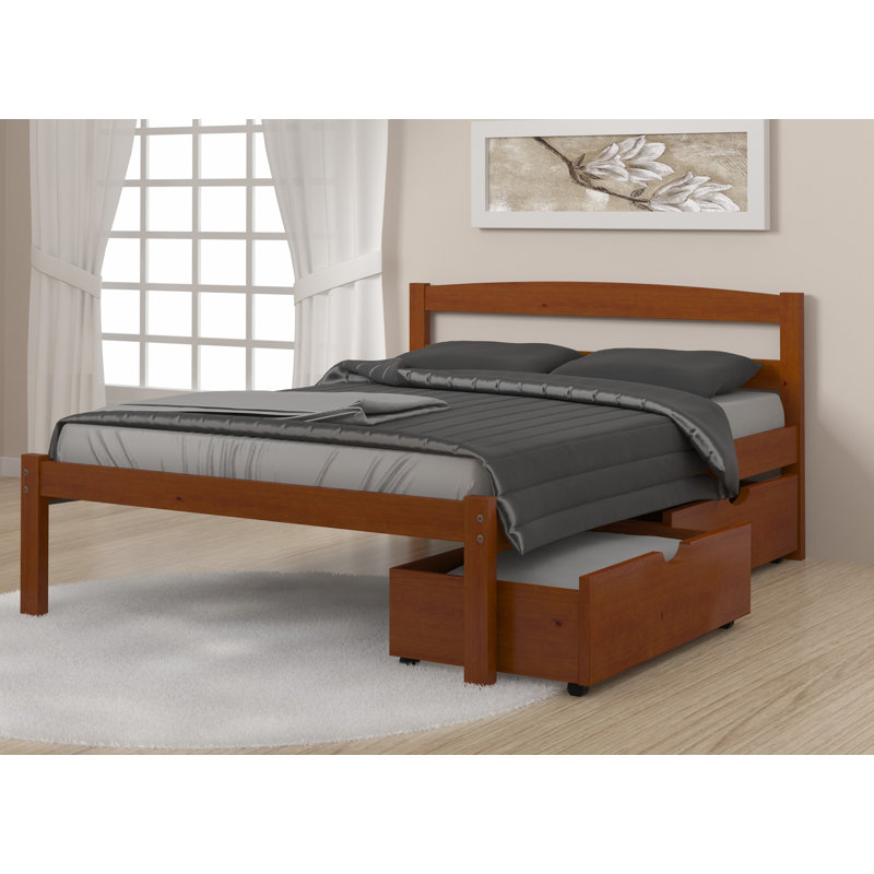 Goddard Solid Wood Platform Bed by Harriet Bee, Light Espresso, Full