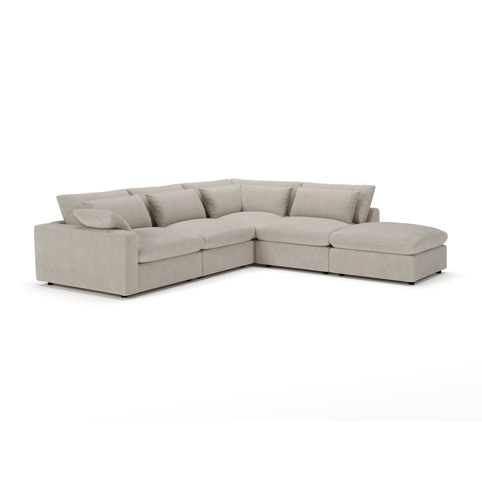 Remy Sectional, Right Hand Facing, Monique Twine Textured Chenille