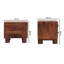 45cm W Solid Wood Bedside Table
