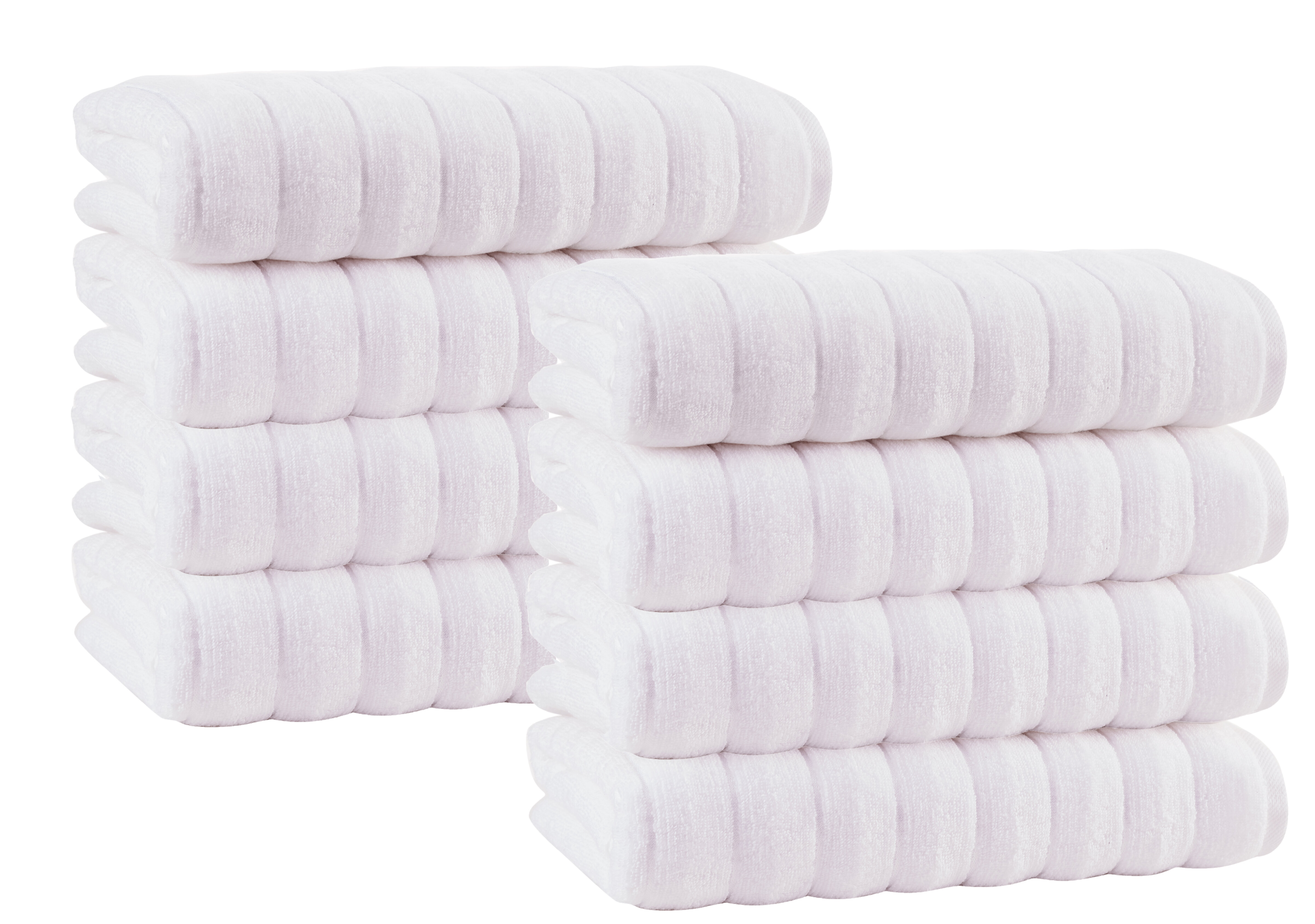 Cascata Turkish Cotton Hand Towels (Set of 6) Wade Logan Color: White