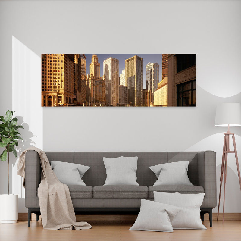 Cityscape Chicago IL USA by Mark Segal - Wrapped Canvas Panoramic Print, 50.8 cm H x 152.4 cm W