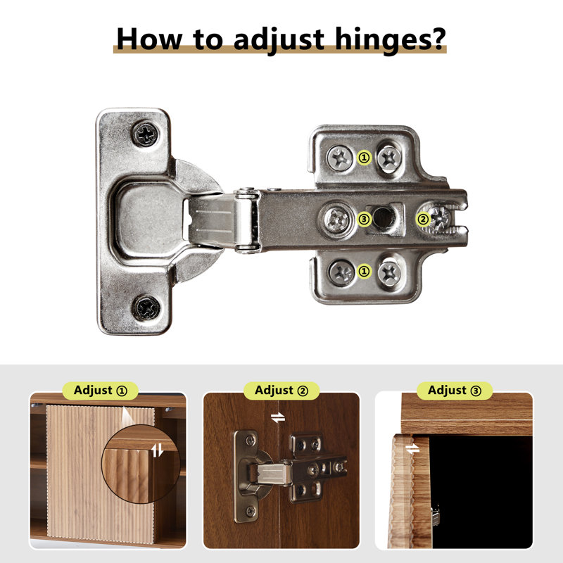 Lanier 30.32" Tall 3 - Door Accent Cabinet