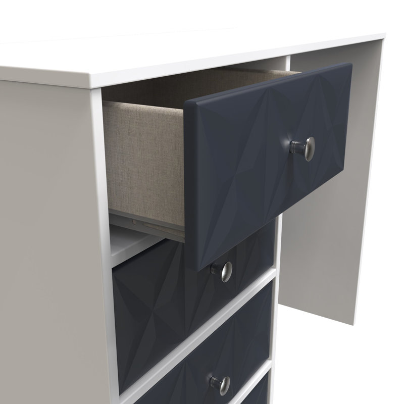 Carnlea Dressing Table, Indigo Matt/White