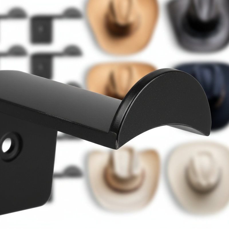 2.8" Hat Hooks, Adhesive Plastic 16 - Hook Wall Hook (Set of 16)