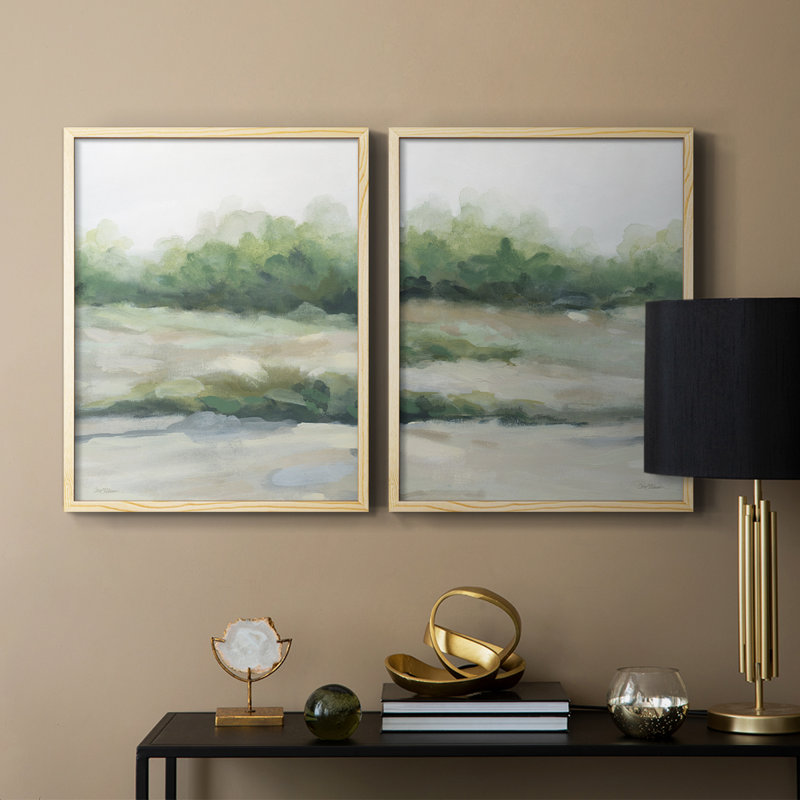 «Faded Morning I», reproduction encadrée de qualité supérieure - prête à être accrochée - aucun clou requis - aucun clou requis