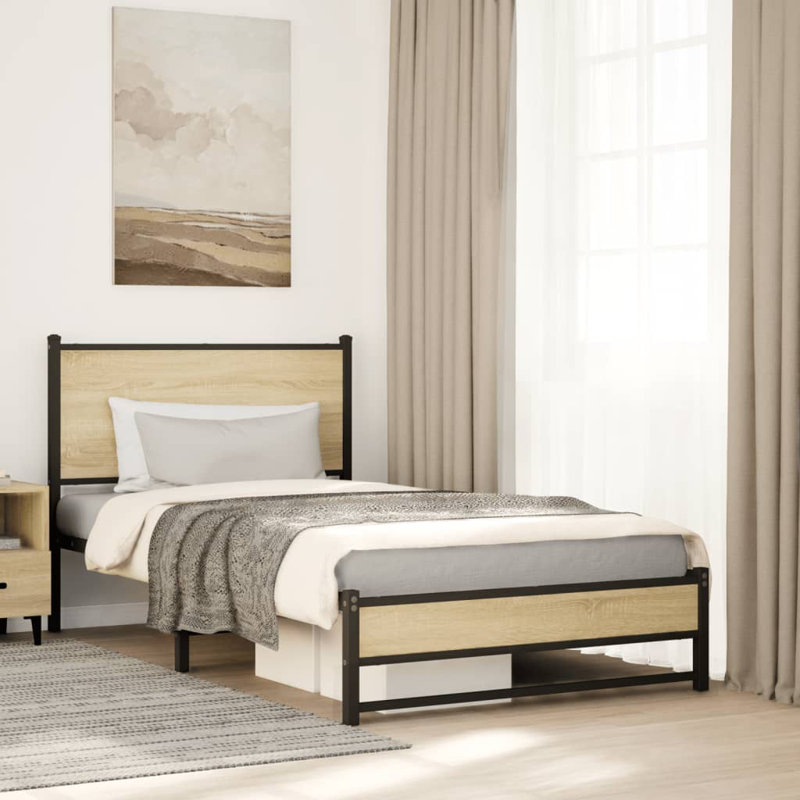 Caiden Bed, 80 x 196 cm, Sonoma Oak