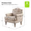 Mooresville 30" Traditional Upholstered Armchair with Camelback and  Solid Wood Legs-89153334