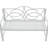 Outdoor Garden Patio Bench,Iron Metal Steel Frame Park Bench With Backrest And Armrest, Slatted Seat For Park, Yard & Porch, Balcony, Accommodates 2-3 People,White