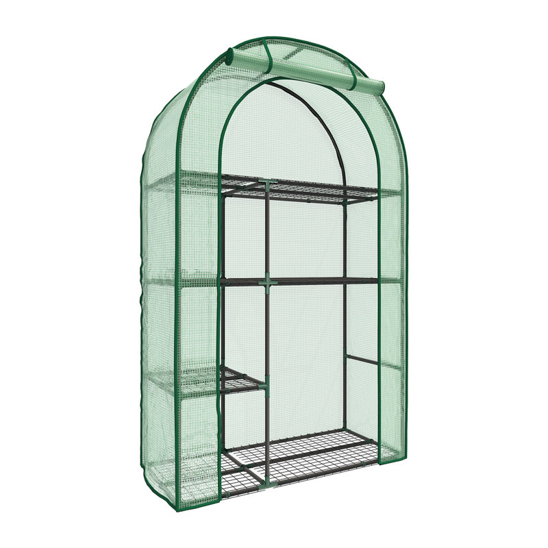 39''W x 17''D × 63''H Small Hobby Greenhouse, Green