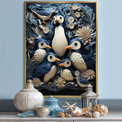 " Monochrome Penguin Playfulness "