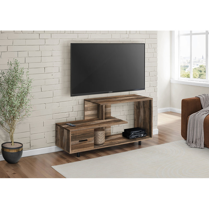 Meuble télé polyvalent avec tiroir de rangement, idéal pour le salon et la chambre à coucher, idéal pour les médias et la décoration intérieure