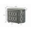 Nightstand Plush Tufted Upholstery 8mm Tempered Glass Top-1220117192