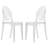 Karapet Marion Transparent Acrylic Stackable Dining Side Chair with Round Back – Lightweight Kitchen & Banquet Chair