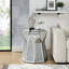 Table basse de style tambour avec incrustation de cristal miroir