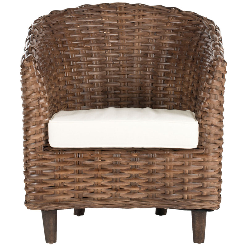 Fauteuil demi-tonneau Nikkie, Brun