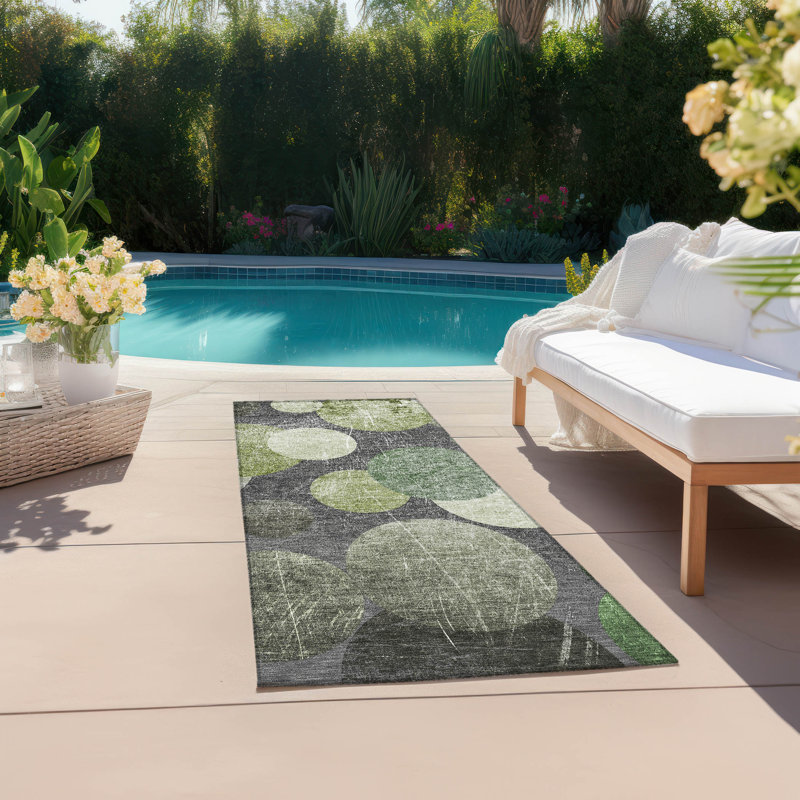 Lipan Abstract Indoor / Outdoor Rug, Runner 2'3" x 7'6"