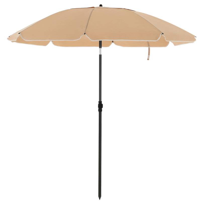 Braley Beach Parasol, Taupe, 230cm H x 200cm W x 200cm D