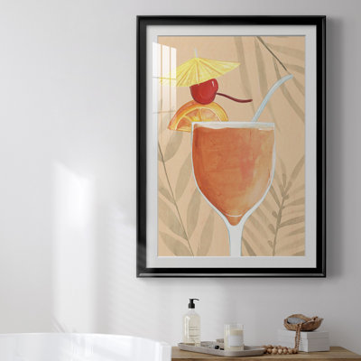 40_Tropical Cocktail I, reproduction encadrée de qualité supérieure - prête à être accrochée