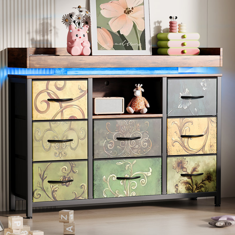 Metal 8 - Drawer Rectangle Accent Chest