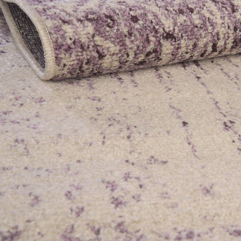 Tapis uni / rayé prune Desdemona