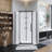 Capri 38'' W 79'' H Neo Angle Pivot Frameless Corner Shower Kit in Black-117326617