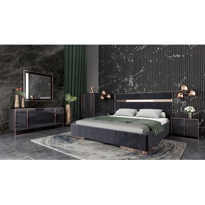 Nova Domus Upholstered Platform 4 Piece Bedroom Set -  VIG Furniture, VGVCCARTIER-SET-1-Q