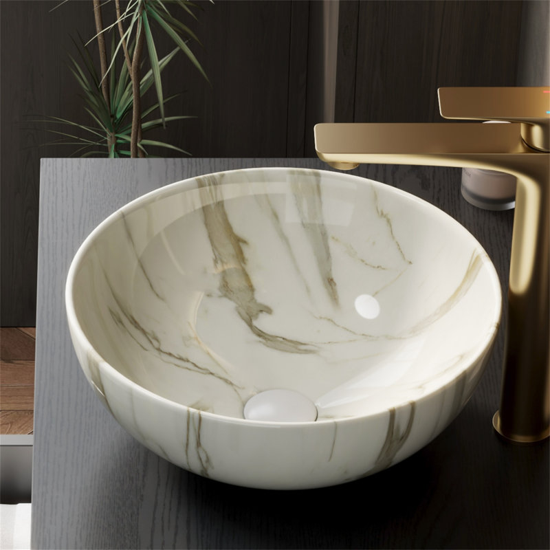 Lavabo de salle de bain 14 po, Blanc