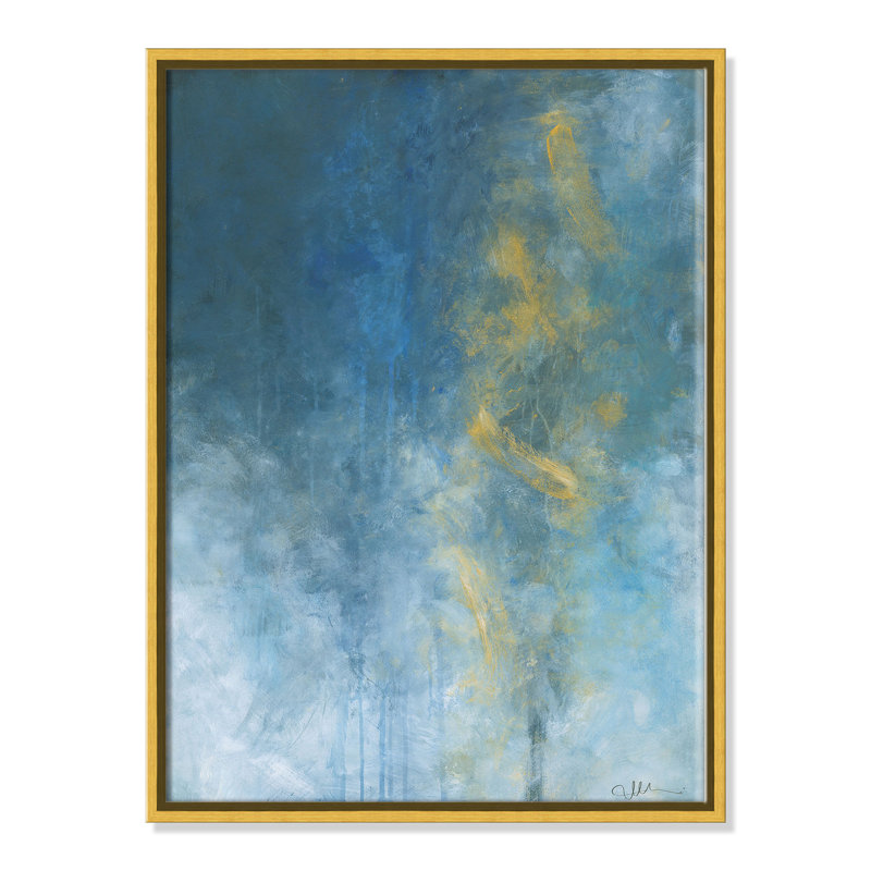 Shimmering Nighfall Shimmering Nightfall - peinture sur toile à cadre flottant, H 24 po x l 18 po x P 2 po, Cadre doré