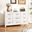 Commode en bois avec 9 tiroirs et pieds robustes-1452829534