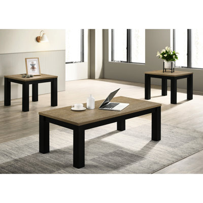 Table moderne brune et noire: en bois pour le salon Fonction et style Carré rectangulaire en noir: utilisation polyvalente