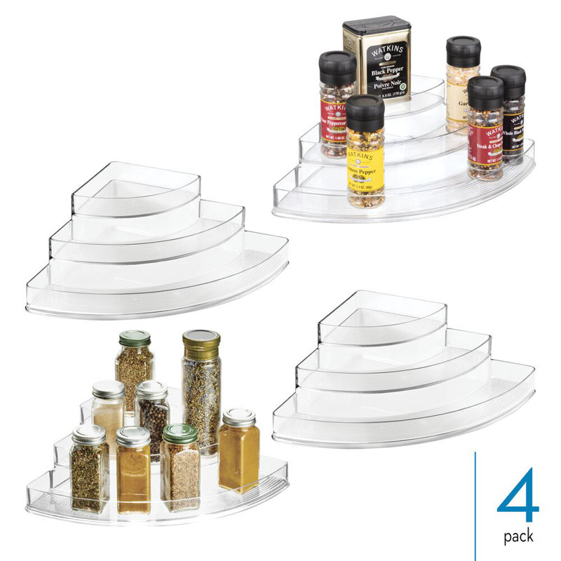 Ensemble de 4 étagères de rangement pour épices iDesign - transparent