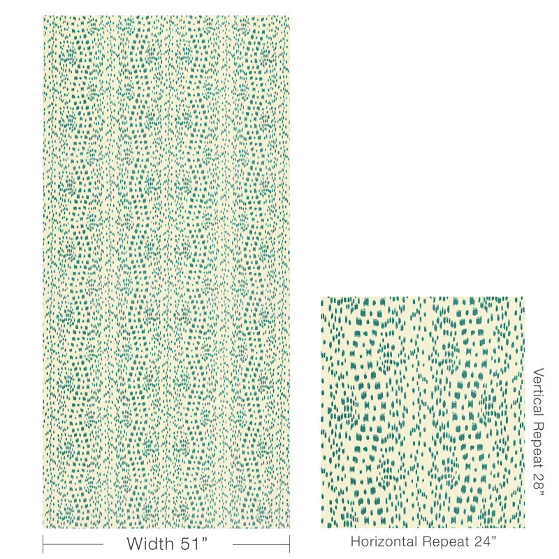 En Vacances II Les Touches II Fabric, Teal